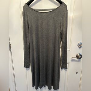 Simply Southern Dark Heather Gray Crossback Dress LG NWT